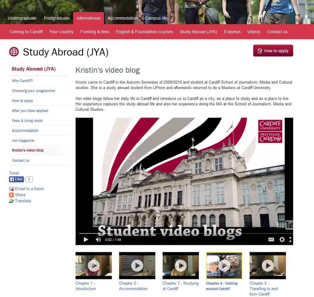 video blog university marketing