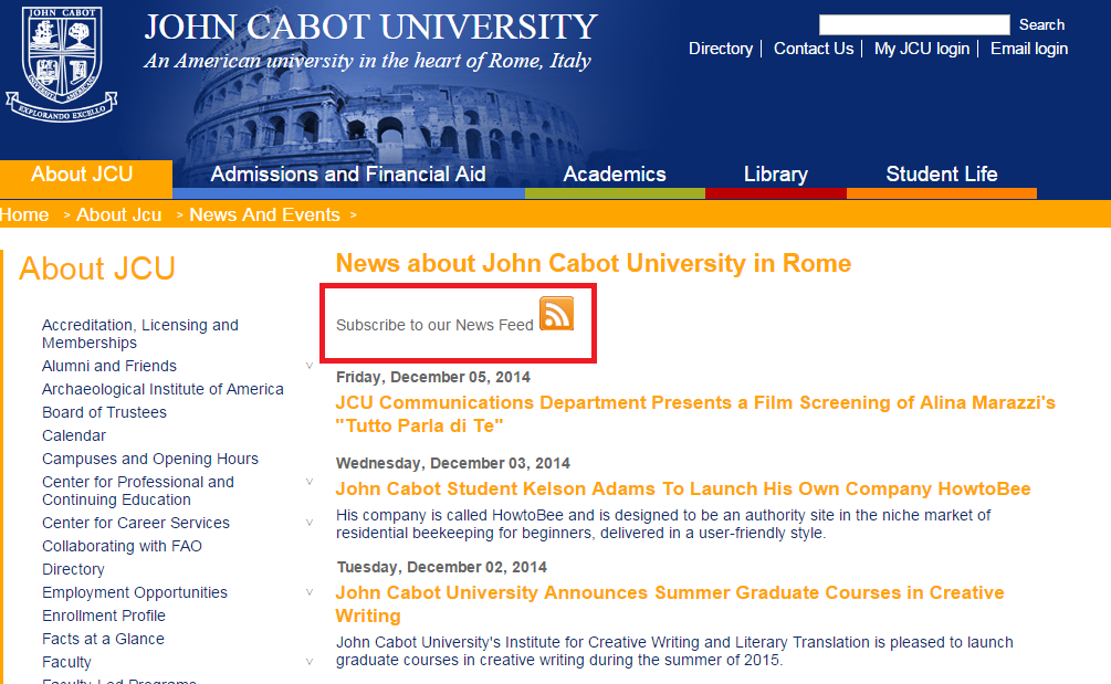 John Cabot University News