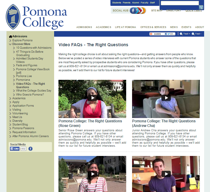 Pomona College FAQ