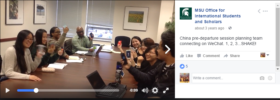 Michigan State University WeChat Social Media