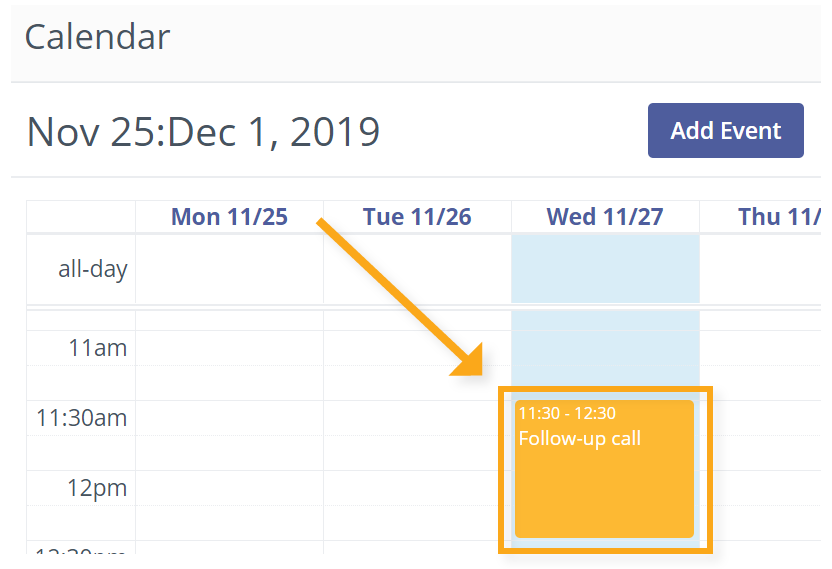 task in calendar