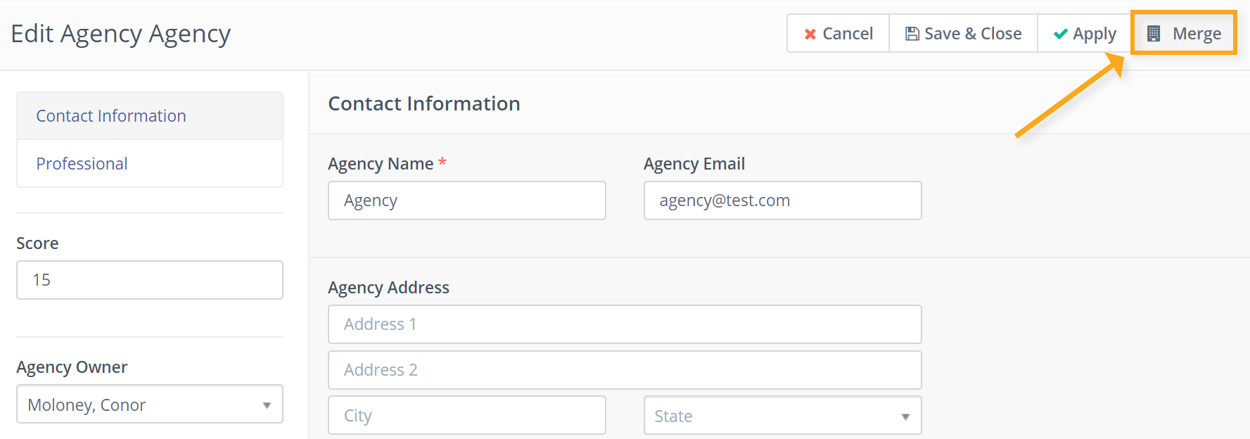 Merge agencies