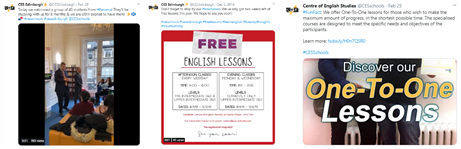 language school social media marketing